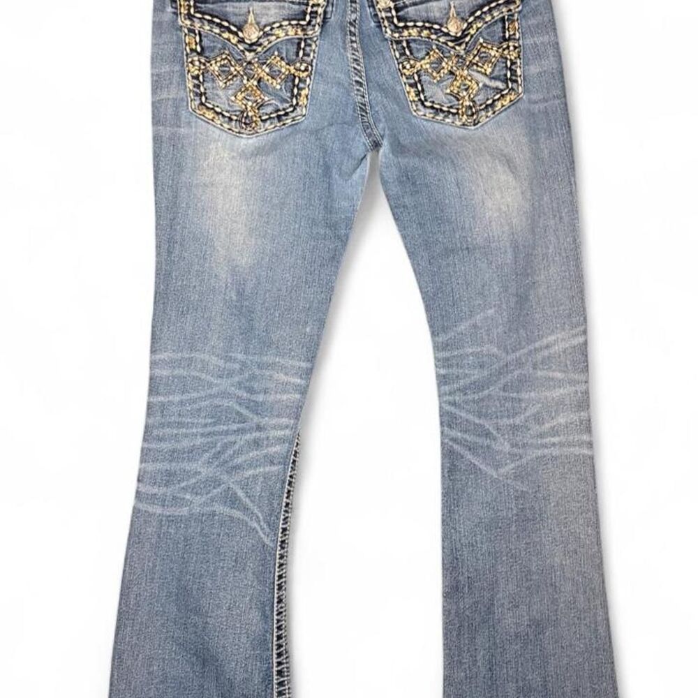 Miss Me Signature Boot Cut Jeans Women’s 30 Medium Wash Low Rise 28” Inseam - Picture 6 of 8